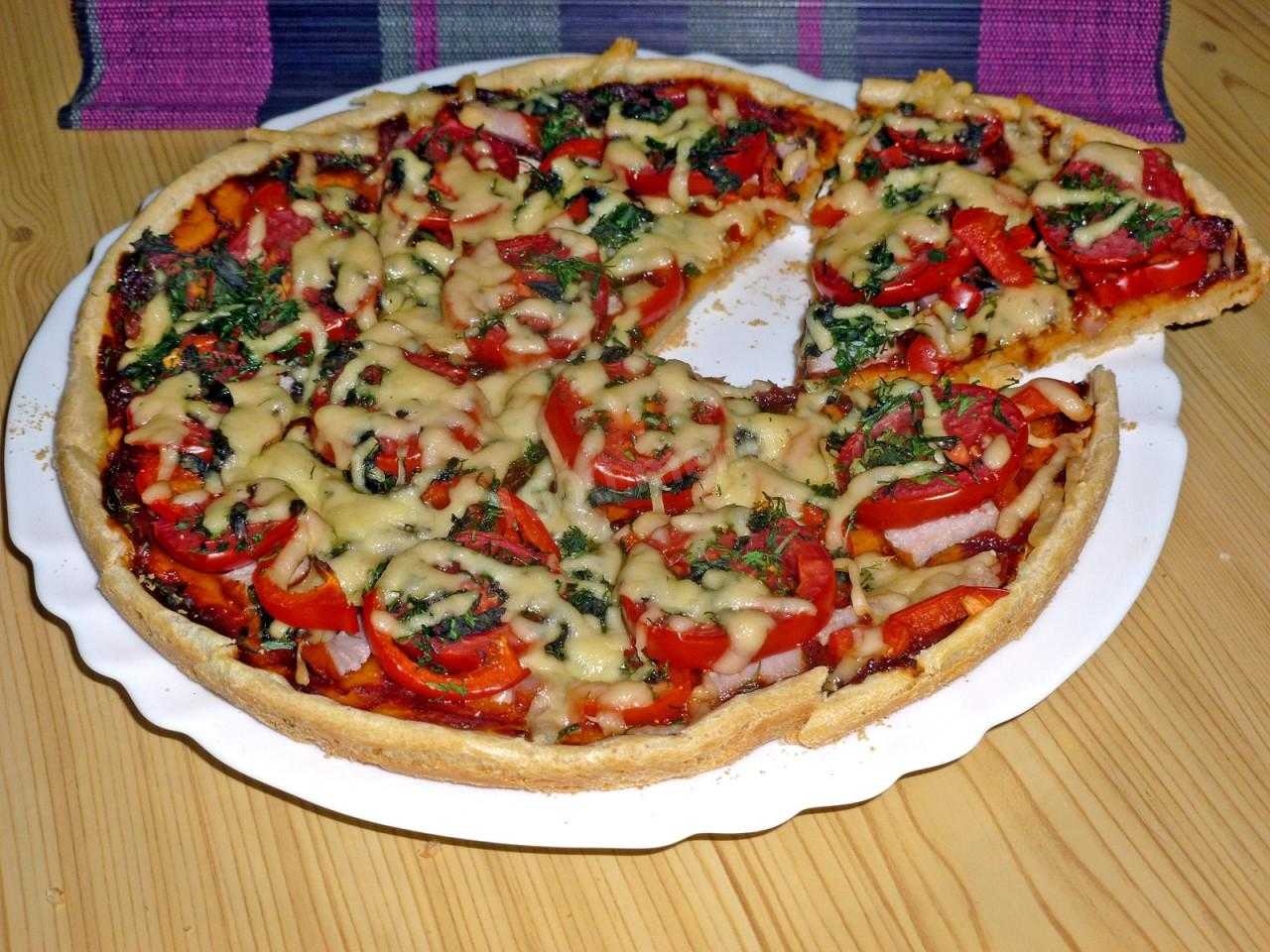 быстрая пицца в духовке тесто на кефире фото 117