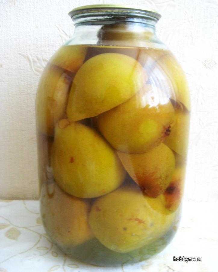 Груша компот на зиму с лимонной