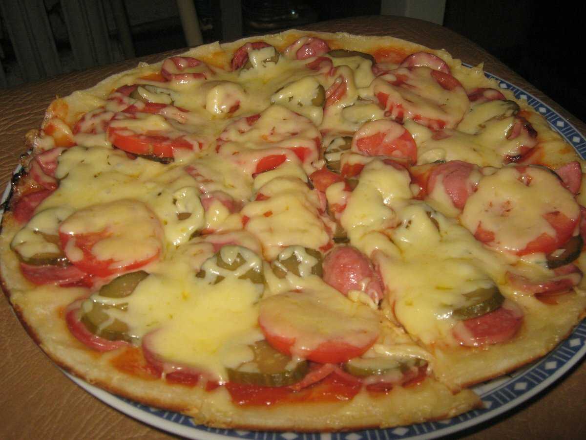 быстрая пицца батон на сковороде фото 56