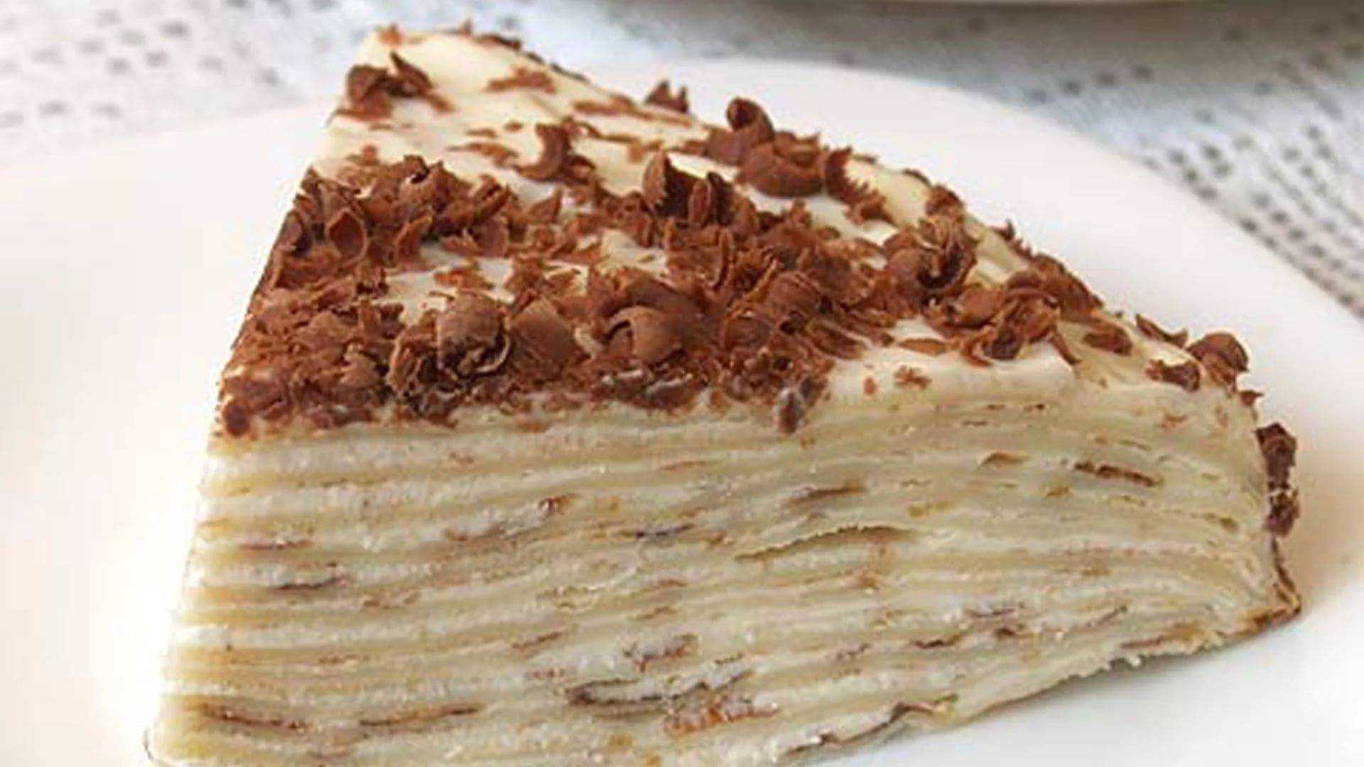Блинный торт с кремом пошаговый рецепт с фото