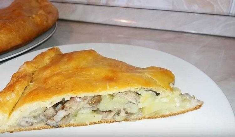Пирог с картошкой и грибами в духовке рецепт с фото