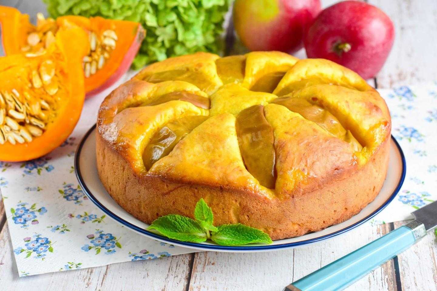Пирог с тыквой и яблоками в духовке рецепт с фото пошагово в